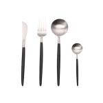 SGS 4 Piece Kitchen Flatware Sets 18/8 Stainless Steel Gold Plated Spoon And