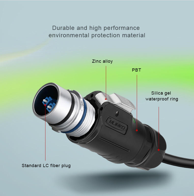 Outdoor Optical Fast signal Connectors Cable M24 Fiber Optic Light Connector