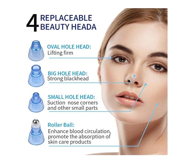 4 in1 Blackhead Remover Electric Acne Comedone Extractor Vacuum Pore Cleaner