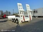 2180mm Tread Tri-Axles Low Bed Semi Trailer for Heavy Equipment Transportation