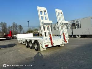 Wholesale 2180mm Tread Tri-Axles Low Bed Semi Trailer for Heavy Equipment Transportation Needs from china suppliers
