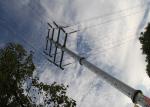 9m-1250Dan Steel Eleactrical Power Pole For 110kv Cables +/-2% Tolerance
