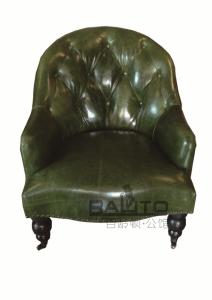 Wholesale luxury old style green leather night club single sofa furniture,#XD0064 from china suppliers