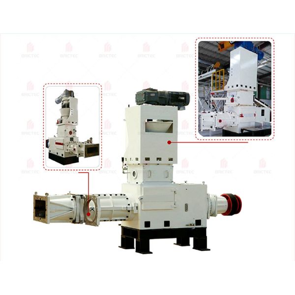 Semi Stiff Extrusion Vertical Screw Vacuum Brick Extruder Machine with 3.5Mpa Extrusion Pressure