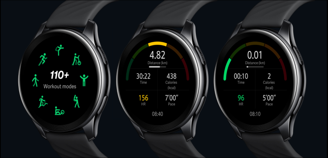 Global Version OnePlus Watch W301GB Moonlight 1.39 Inch Heart Rate Tracker IP68 Waterproof 4GB Smart Watch