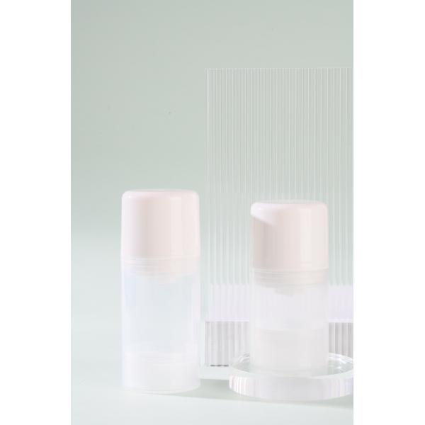 30ml 50ml White Airless Pump Bottle Round Shape PP Serum Bottle