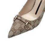 8666-9 Europe And The United States Sexy Pointed Shallow Mouth High Heels Net