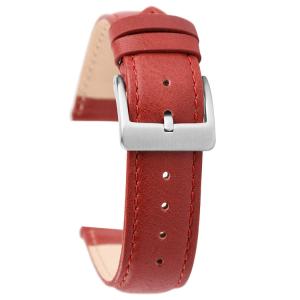 Wholesale Rufous Color Leather Watch Strap Bands PVD Plating Stainless Steel Buckle from china suppliers