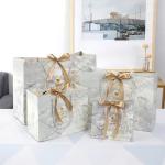 Bulk Marble Kraft Christmas Paper Gift Bags With Logo Custom Print