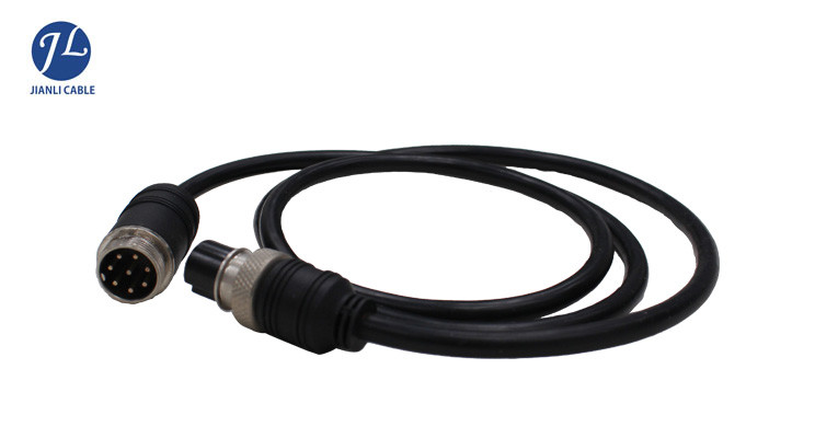 Shielding 8Pin Extension  Aviation  Cable For Car Surround Camera System
