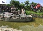 Animated Silicon Outdoor Dinosaur Statues Amusement Park Equipment
