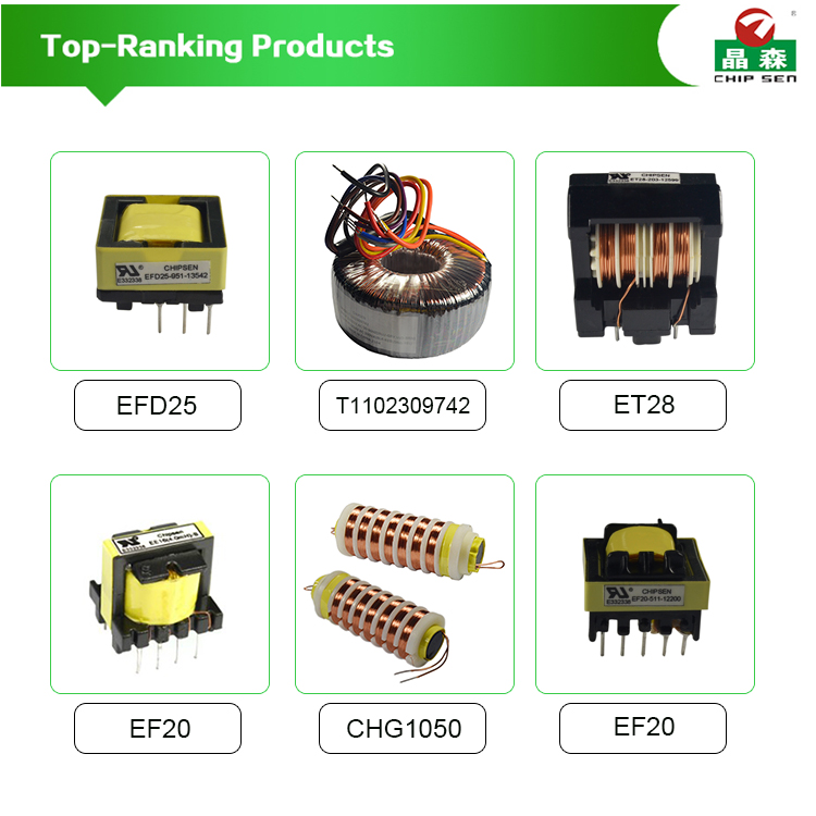 Split Magnetic Ef20 Chopper Transformer 24v 12v High Frequency Transformer with Core PC40 and 1KHz -200KHz Frequency