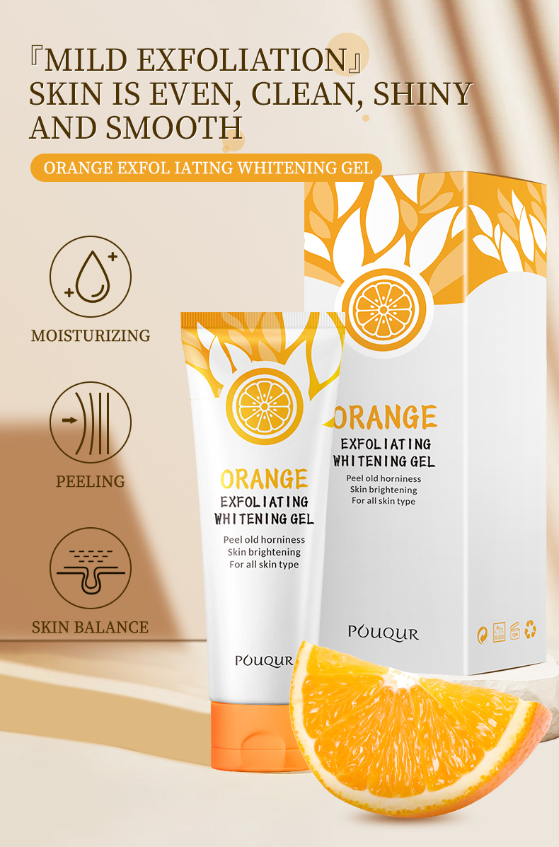 Custom Skin Care Orange Face Cleanser Peeling Gel Moisturizing Cleansing Exfoliating Dead Skin Removal Face Wash Gel