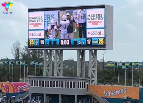 Building Outdoor Video Display Signs Football P10mm Pixel Pitch Stadium