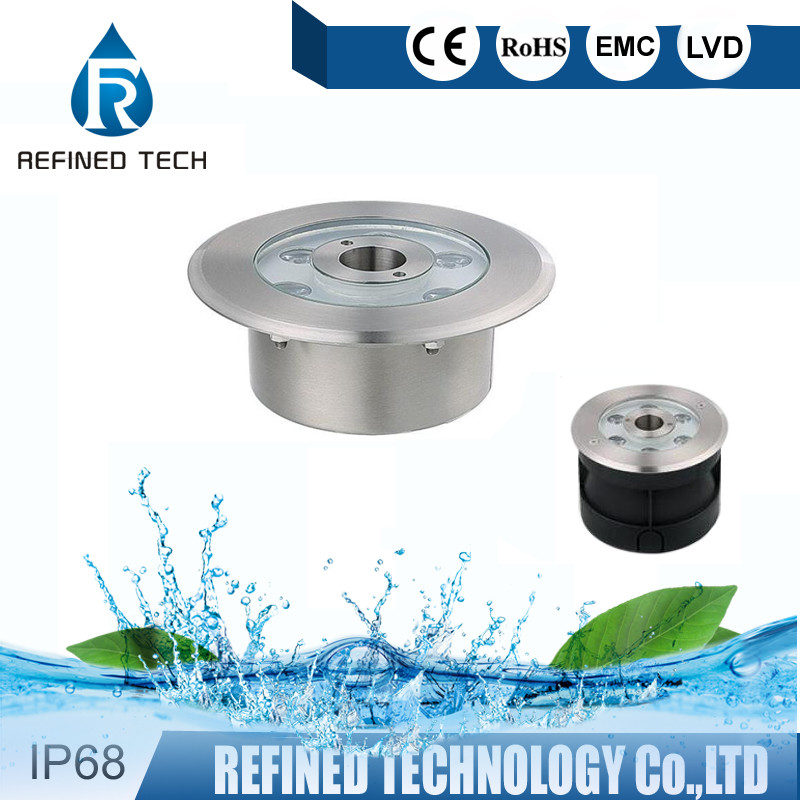Submersible IP68 LED Fountain Light Outdoor 6W 24W Stainless Steel