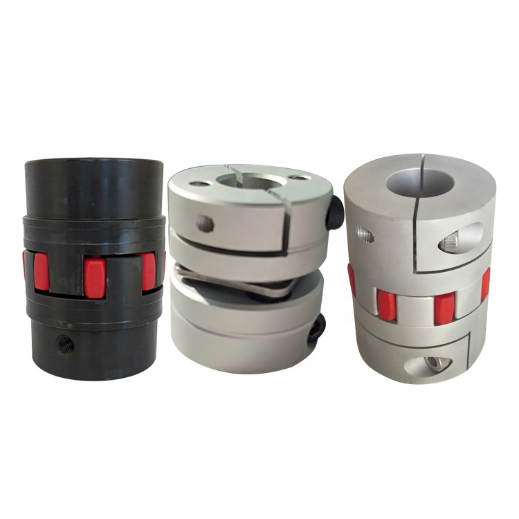 Aluminium Alloy Jaw Shaft Coupler Plum Flower Rubber Flexible Jaw Coupling