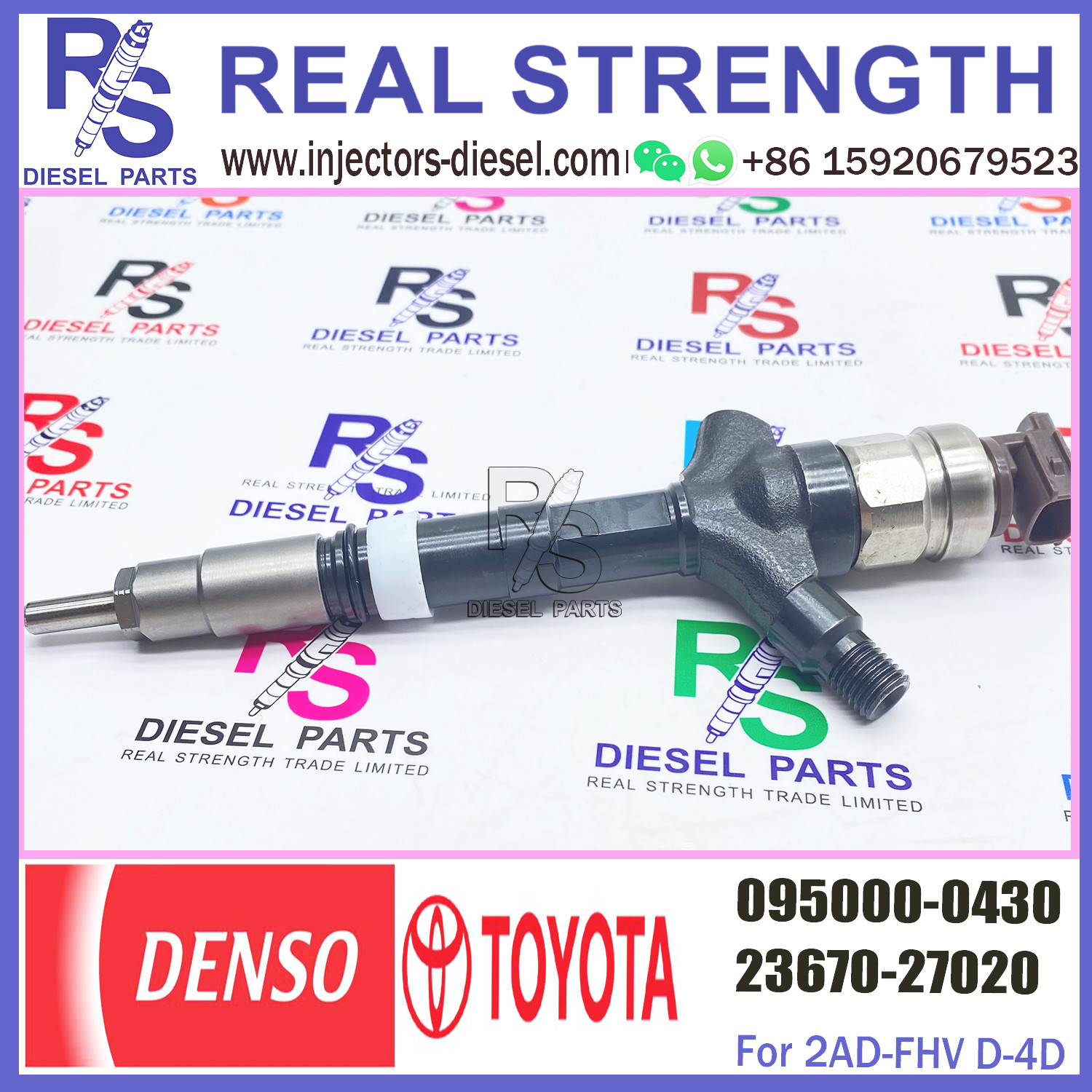 common rail injector 095000-0640,095000-0641,095000-0430 diesel injector 23670-27020,23670-29025