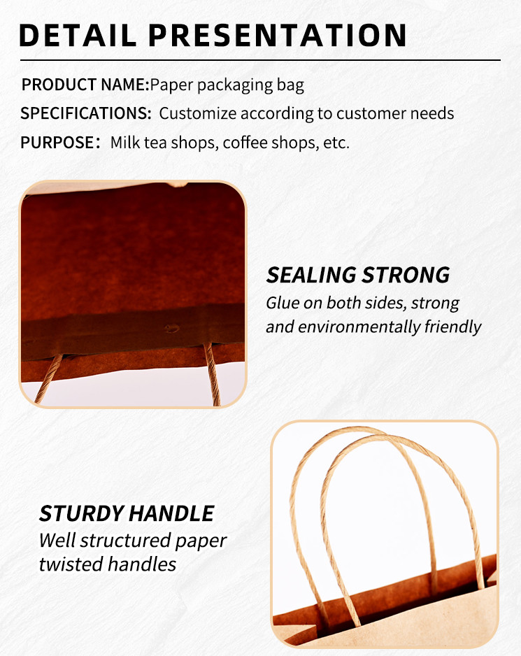 Eco Conscious Stylish Takeaway Paper Bags With Handles For Events Parties