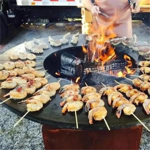 Wholesale Outdoor Kitchen Cooking Corten Steel Bbq Brazier Fire Pit Smoker Barbecue Grill from china suppliers