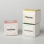 Custom Printed Low MOQ Ivory Paper Folding Cosmetic Skin Cream Packaging Paper