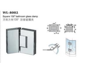 Wholesale 135 degree bathroom shower door stainless steel glass clamp &amp; glass door hardware fittings WL-8002 from china suppliers