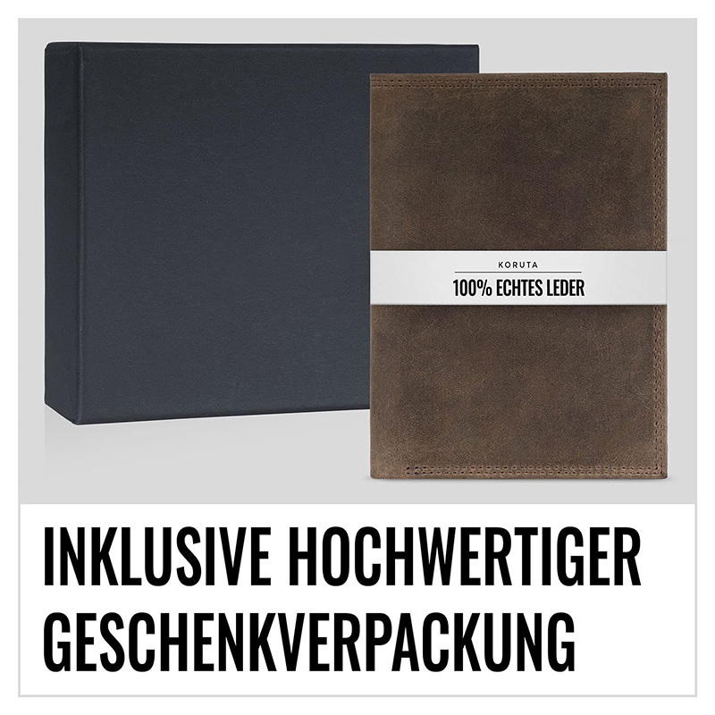 Low MOQ Mix Models Men's Brown Genuine Leather Card Holder with Coin Compartment