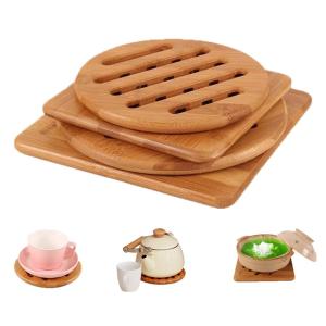Wholesale High Durability Bamboo Office Supplies Bamboo Coaster Coaster Holder Easy Cleaning from china suppliers