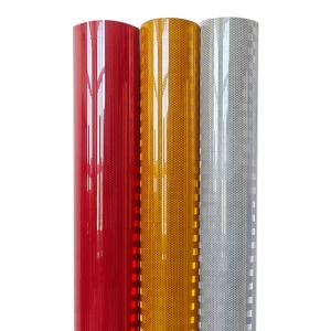 Wholesale Micro Prismatic Retro Metalized Gold Reflective Vinyl Film Self Adhesive from china suppliers