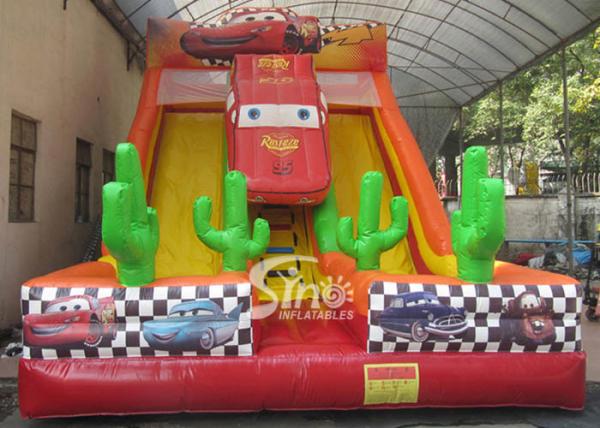 6m high kids extreme speed race inflatable car slide for kids outdoor entertainm