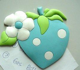 Wholesale ECO - friendly blue with white spot strawberry soft pvc Material as a gift from china suppliers