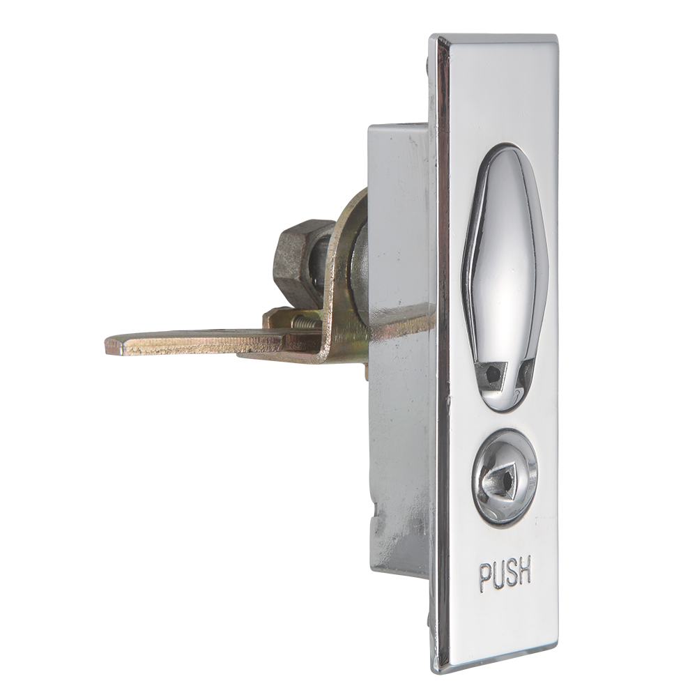 Chrome Plated Electrical Cabinet Door Lock Magnetic Black Zinc Alloy