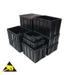 ESD Component Box ESD Safe Storage Bins Small Black Antistatic Case Conductive