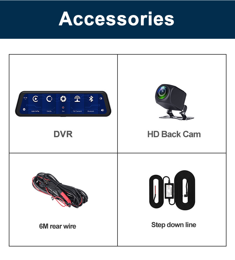 Bluetooth Android Wireless Carplay Dashboard Dashcam GPS Navigation