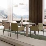Black Brown Saddle Minimalist Leather Dining Chair Metal Frame Side Chair Modern