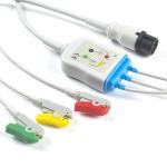 AAMI 6Pin ECG Cable And Leadwires 3 Lead IEC Clip Connector ECG Cable