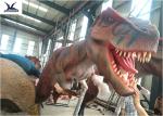 Animatronic Dinosaur Models In Outdoor Amusement Park 24 Months After Service