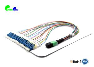 Wholesale 24F MPO Trunk Cable 3.0mm MPO ( Male ) - LC UPC Fanout 0.9mm 30cm For MPO/MTP-LC cassette from china suppliers