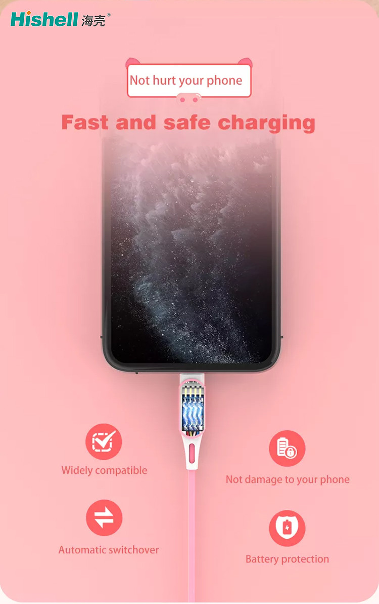 Multifunctional 3 In 1 Mobile Phone Charging Cable Fireproof Length 15CM