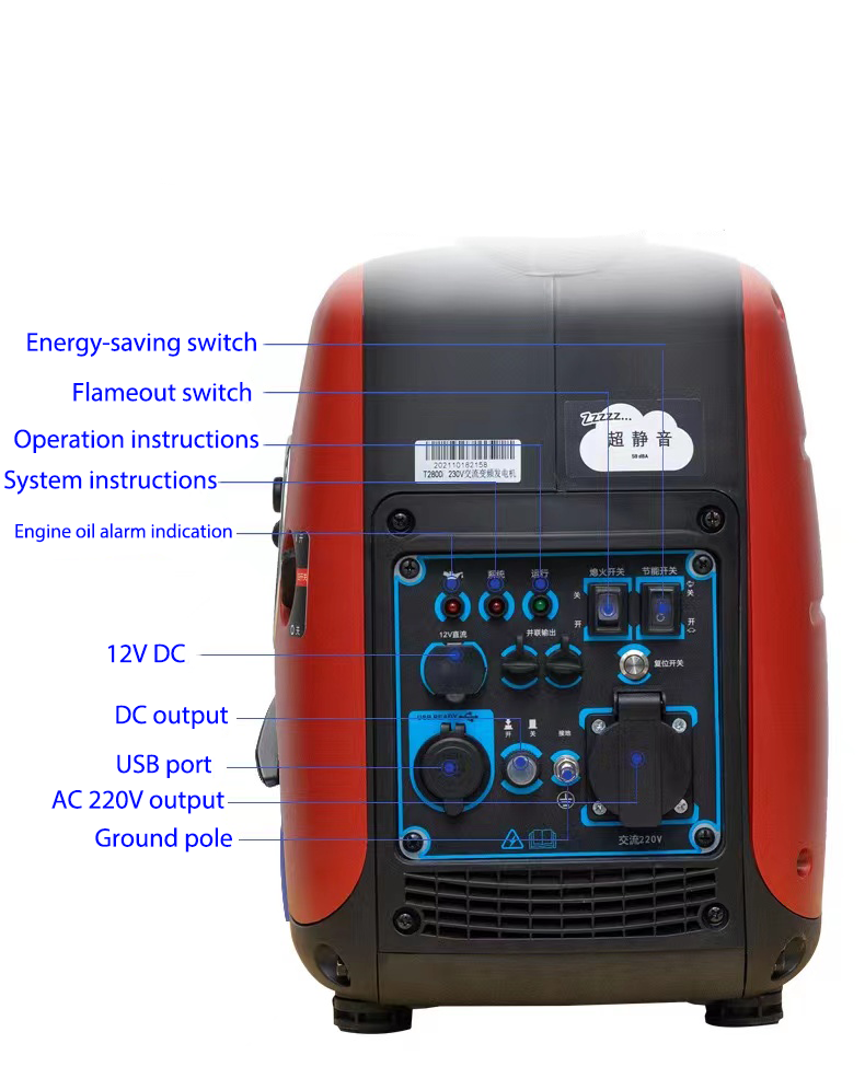 Model H7250iS-A 2-4KW inverter silent portable gasoline generator