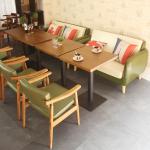 Custom Dining Furniture Green Wood Chair Cafe Loft Table Hotel Restaurant