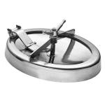 304 316L Stainless Steel Manhole Cover Sanitary Elliptical Shape For Hygienic