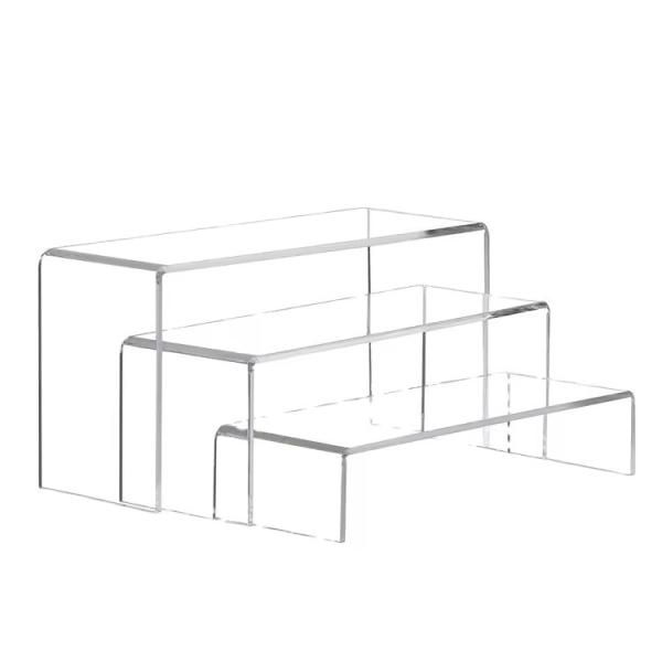 Acrylic Display Riser Stand Toy Organizer , Tabletop Acrylic Cake Display OEM