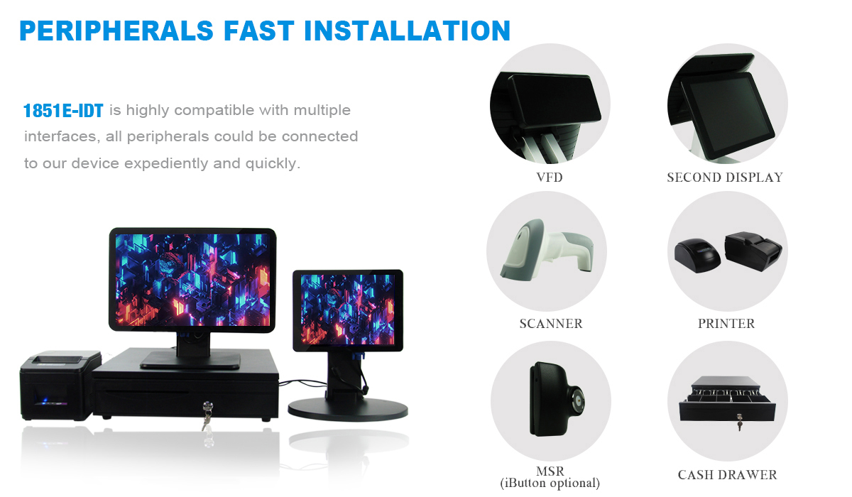 220cd/M2 Touch Screen Cash Register Systems