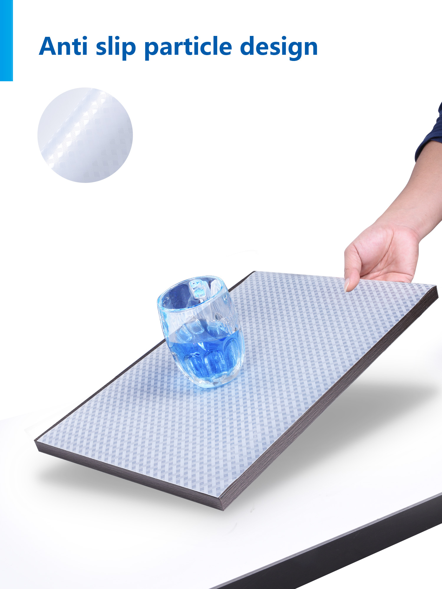 Clear Non Slip EVA Refrigerator Mats for Eco Friendly Countertop and Kitchen Cabinet