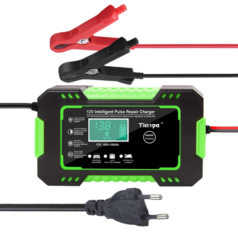 Car Battery 5 Stage Intelligent Pulse Repair Charger 12V 170W