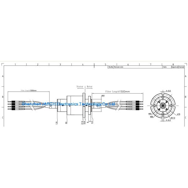 4 Channel 1000rpm Fiber Optic Rotary Joint FORJS