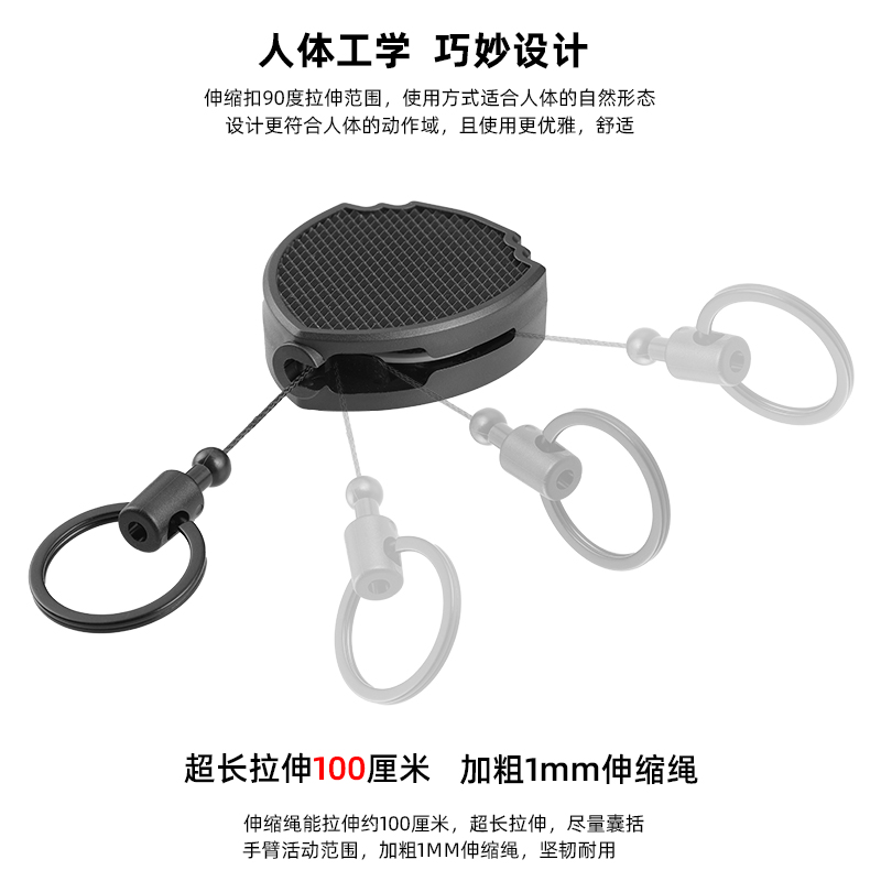Deyi Badge Reel Heavy Duty Buckle Badge Holder Retractable Steel Retractable Cord