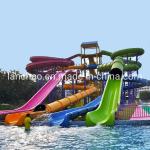 Outdoor Fiberglass Combination Spiral Water Slide Tube For Adults Weatherproof
