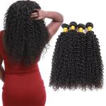 8A Healthy Virgin Curly Hair Bundles , Kinky Curly Human Hair Extensions