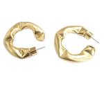 Customize Thick Brass Hoop Earrings Polished Small Brass Hoop Earrings
